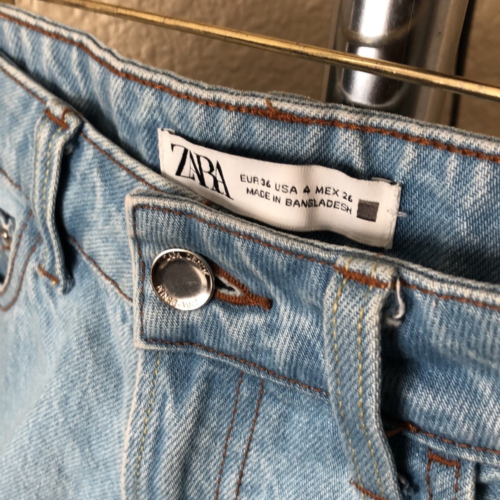 Zara Light Blue Jean Shorts - Picture 2 of 9